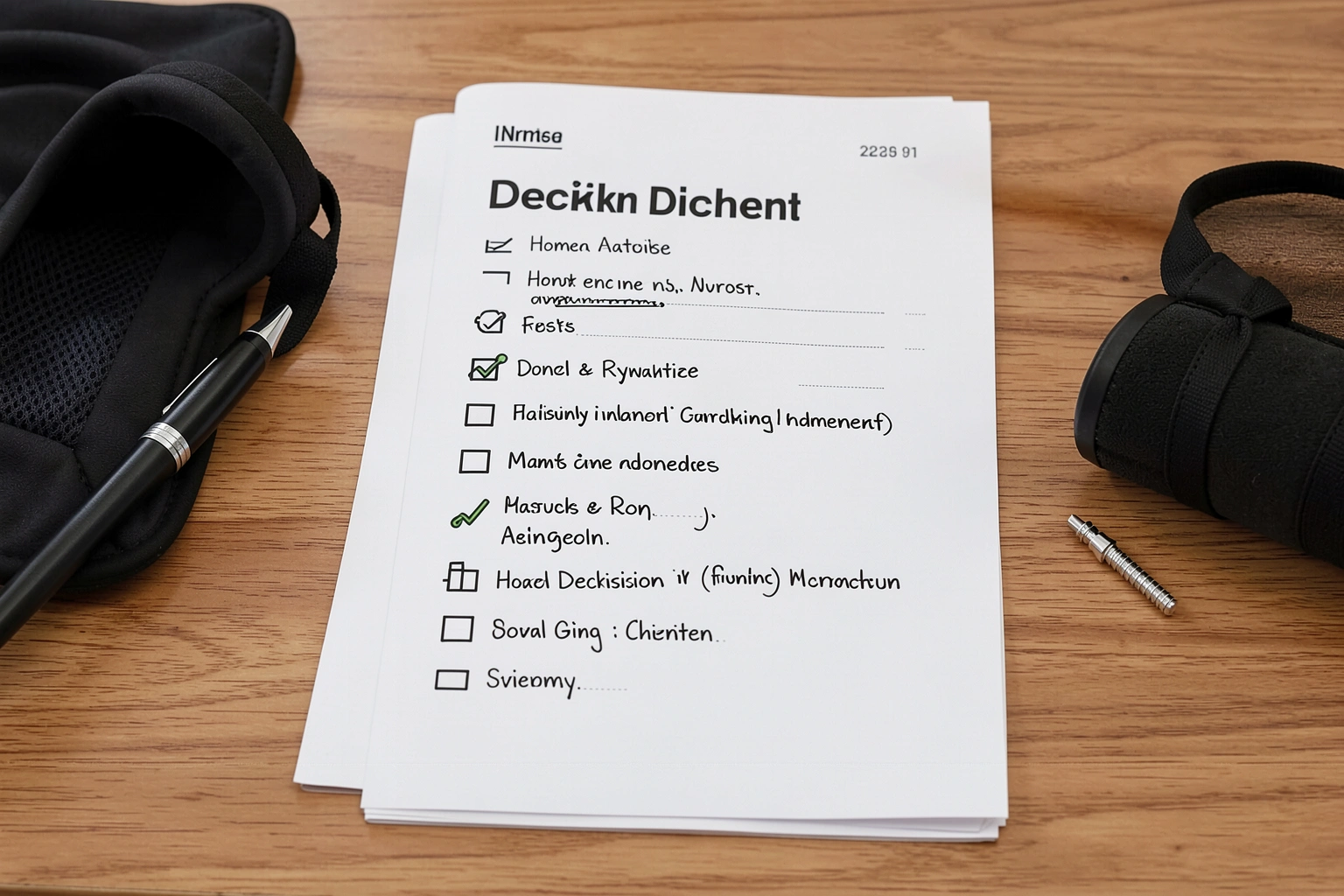 A simple home gym buying checklist in use